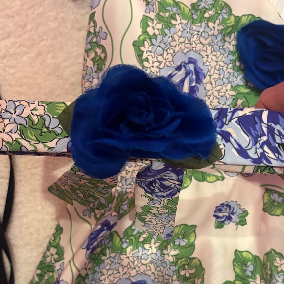 Rodarte Blue and Green Floral Maxi Dress - Picture 6 of 12